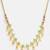 Gold plated kundan mint green stones necklace set with maang tikka and haathphool