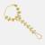 Gold plated kundan mint green stones necklace set with maang tikka and haathphool