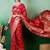 Red ethnic motif zari woven kanjeevaram saree with blouse