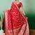 Red ethnic motif zari woven kanjeevaram saree with blouse