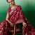 Maroon ethnic motif zari woven kanjeevaram saree with blouse