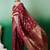 Maroon ethnic motif zari woven kanjeevaram saree with blouse