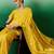 Yellow ethnic motif zari woven kanjeevaram saree with blouse piece