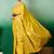 Yellow ethnic motif zari woven kanjeevaram saree with blouse piece