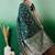 Green ethnic motif zari woven kanjeevaram saree