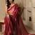 Maroon digital printed super soft saree with unstitched blouse