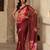 Maroon digital printed super soft saree with unstitched blouse