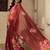 Maroon digital printed super soft saree with unstitched blouse