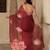 Maroon digital printed super soft saree with unstitched blouse