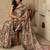 Olive digital printed super soft saree with unstitched blouse
