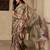 Olive digital printed super soft saree with unstitched blouse