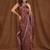 Maroon maroon floral printed beads and stones sarees