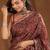 Maroon maroon floral printed beads and stones sarees