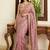 Pink embellished sarees with unstitched blouse piece