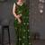 Green georgette sequence embroideried blouse piece & sarees