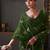 Green georgette sequence embroideried blouse piece & sarees