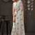 White georgette sequence embroideried blouse piece & sarees