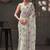 White georgette sequence embroideried blouse piece & sarees