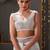 White georgette sequence embroideried blouse piece & sarees