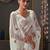 White georgette sequence embroideried blouse piece & sarees