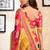 Pink pink printed chanderi cotton ready to wear saree