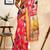 Pink pink printed chanderi cotton ready to wear saree