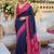 Navy blue bandhani  georgette bandhani saree
