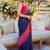 Navy blue bandhani  georgette bandhani saree