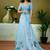Blue floral printed  linen ready to wear saree with unstitched blouse