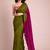 Green handloom khadi cotton contrast pallu thread latkans sarees