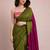 Green handloom khadi cotton contrast pallu thread latkans sarees