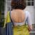 Green handloom khadi cotton contrast pallu thread latkans sarees
