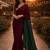 Maroon handloom khadi cotton contrast pallu thread latkans sarees