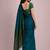 Teal handloom khadi cotton contrast pallu thread latkans sarees