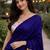 Navy blue handloom khadi cotton contrast pallu thread latkans sarees