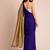 Blue handloom khadi cotton contrast pallu thread latkans sarees