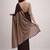 Brown handloom khadi cotton contrast pallu thread latkans sarees