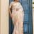 Cream printed ready to wear saree with blouse piece
