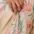 Cream printed ready to wear saree with blouse piece