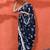 Blue embellished floral printed digital printed satin saree with blouse piece