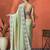 Lime embellished embroidered saree with unstitched blouse