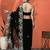 Black floral embroidered saree with blouse piece