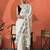 Cream embroidered saree with blouse piece