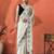 Cream embroidered saree with blouse piece