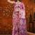 Multicolor paisley mirror work satin saree
