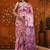 Multicolor paisley mirror work satin saree