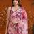 Multicolor paisley mirror work satin saree