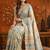Multicolor floral beads and stones satin saree