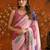 Pink bandhani mirror work satin saree