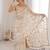 Off white embellished sequinned tissue designer saree
